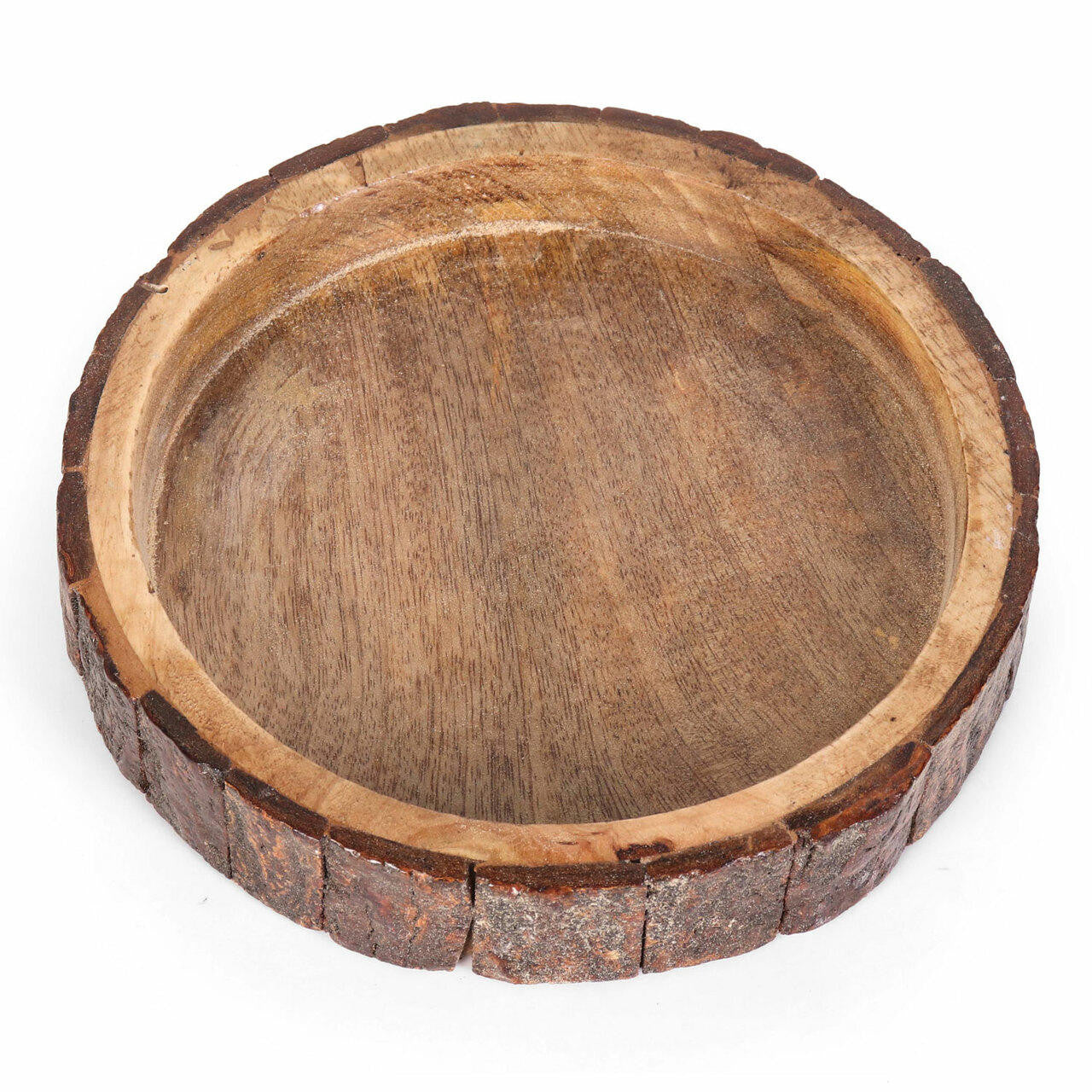 Bois Set of 3 Wood Bark Nut Bowls