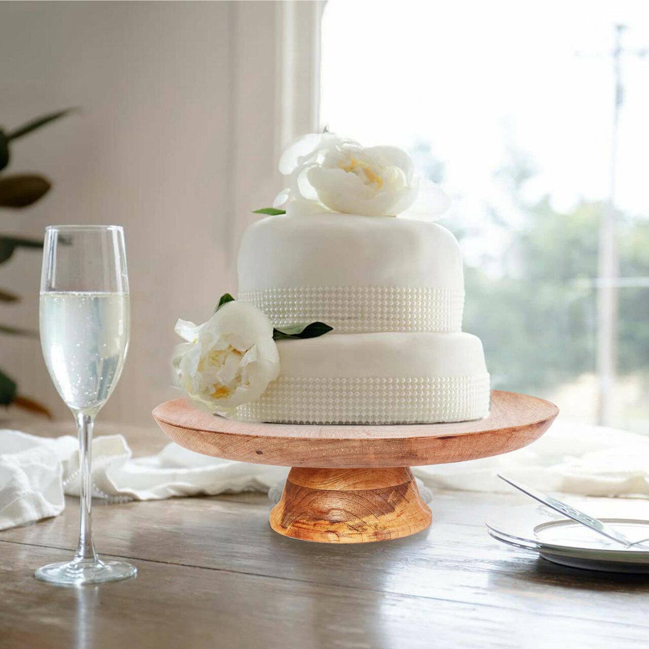 Brielle Mango Wood Cake Stand